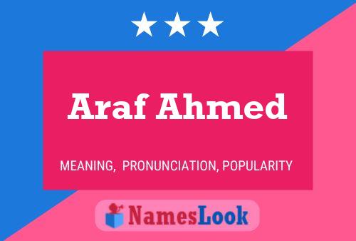 Araf Ahmed Name Poster