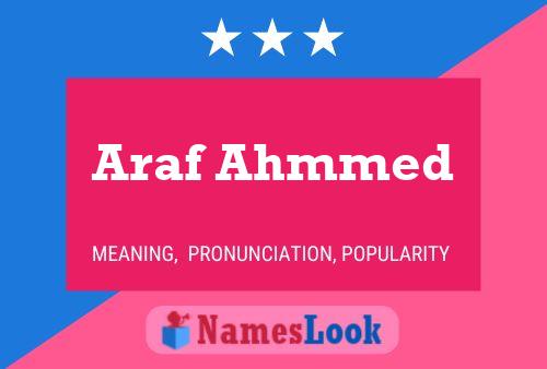 Araf Ahmmed Name Poster