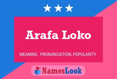 Arafa Loko Name Poster