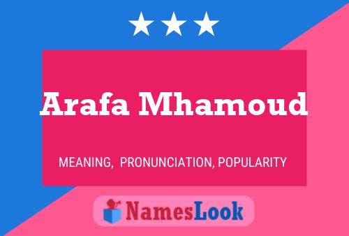 Arafa Mhamoud Name Poster