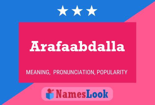 Arafaabdalla Name Poster