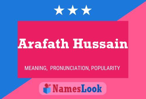 Arafath Hussain Name Poster