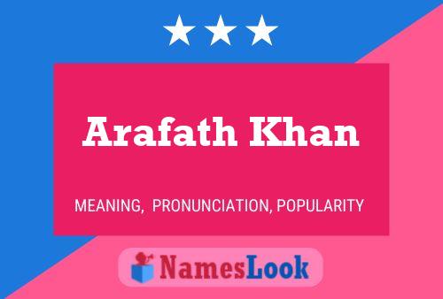 Arafath Khan Name Poster