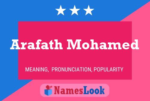 Arafath Mohamed Name Poster