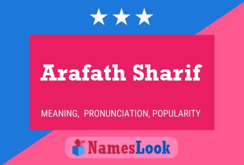 Arafath Sharif Name Poster