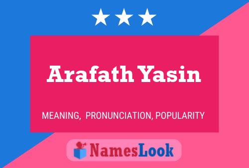 Arafath Yasin Name Poster