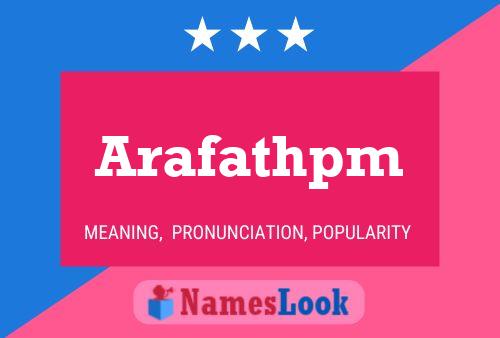 Arafathpm Name Poster