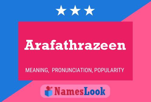 Arafathrazeen Name Poster