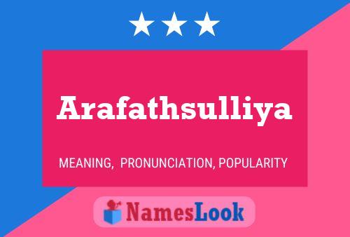 Arafathsulliya Name Poster