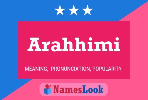 Arahhimi Name Poster