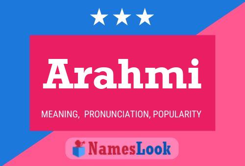 Arahmi Name Poster