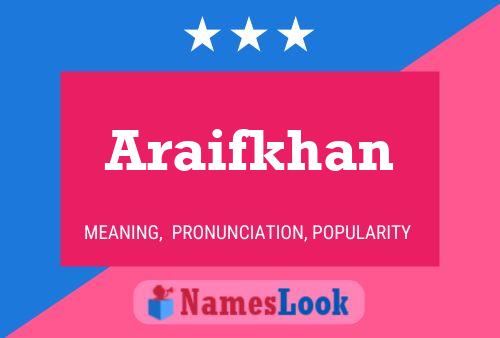 Araifkhan Name Poster