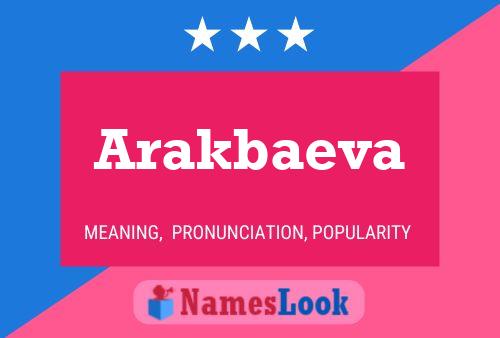 Arakbaeva Name Poster