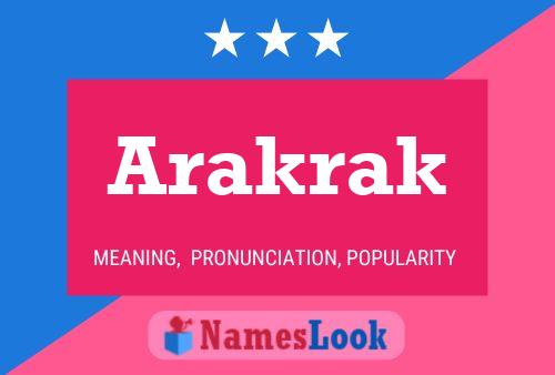 Arakrak Name Poster