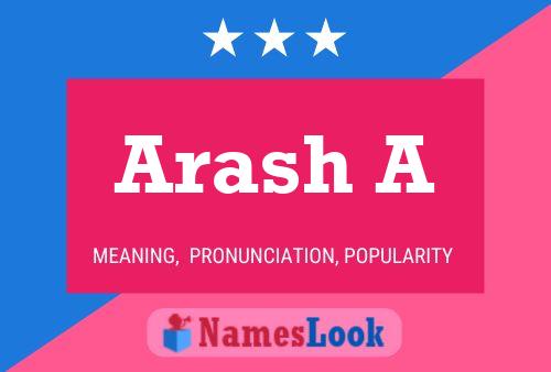 Arash A Name Poster