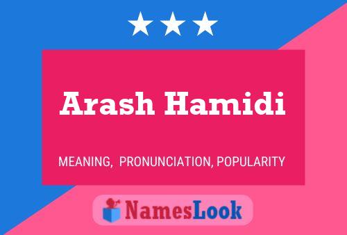 Arash Hamidi Name Poster