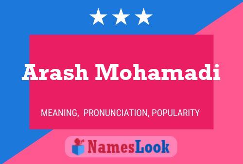 Arash Mohamadi Name Poster