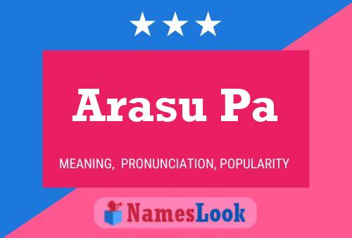 Arasu Pa Name Poster