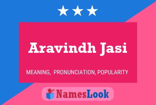 Aravindh Jasi Name Poster