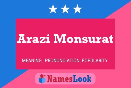 Arazi Monsurat Name Poster