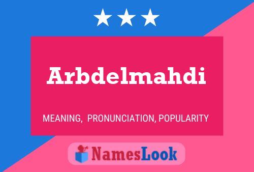 Arbdelmahdi Name Poster