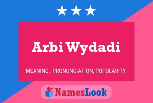 Arbi Wydadi Name Poster