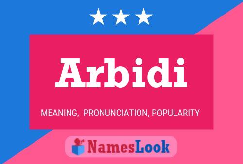 Arbidi Name Poster