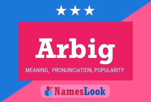 Arbig Name Poster