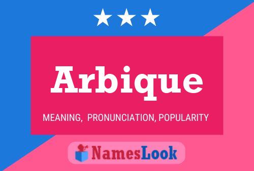 Arbique Name Poster