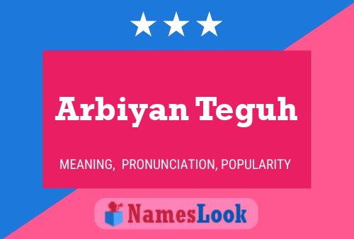 Arbiyan Teguh Name Poster