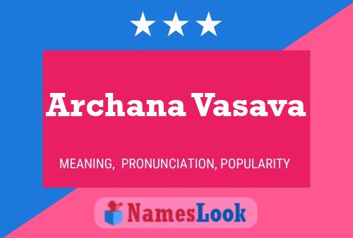 Archana Vasava Name Poster