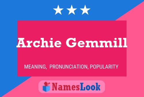 Archie Gemmill Name Poster