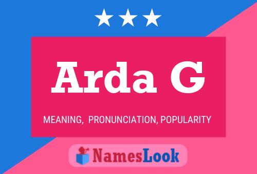 Arda G Name Poster