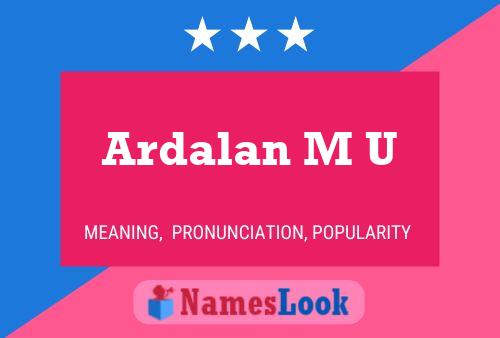 Ardalan M U Name Poster