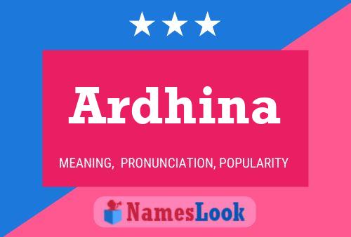 Ardhina Name Poster