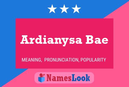 Ardianysa Bae Name Poster