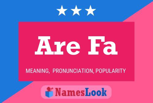 Are Fa Name Poster