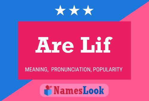 Are Lif Name Poster