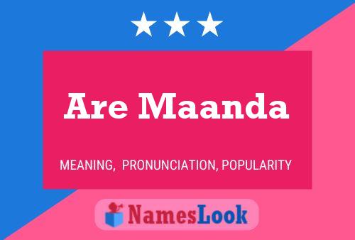 Are Maanda Name Poster