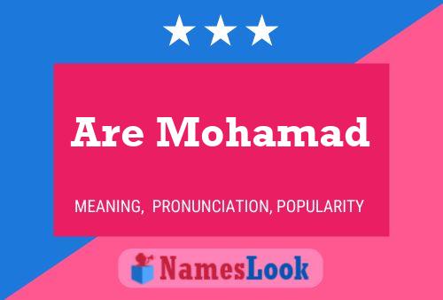 Are Mohamad Name Poster