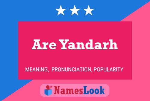 Are Yandarh Name Poster