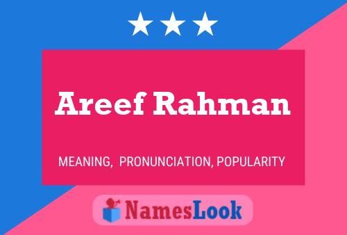 Areef Rahman Name Poster