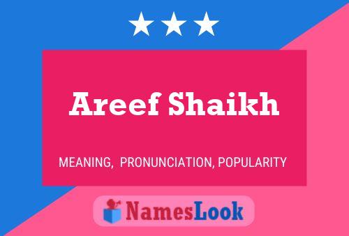 Areef Shaikh Name Poster