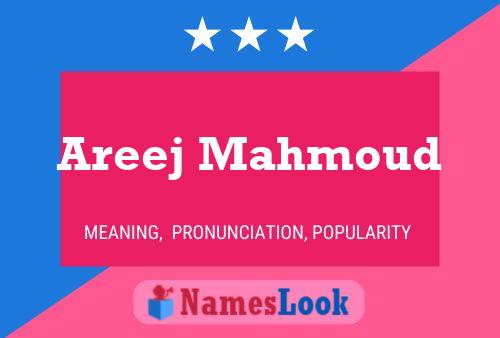 Areej Mahmoud Name Poster