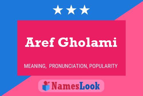 Aref Gholami Name Poster