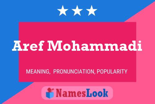 Aref Mohammadi Name Poster