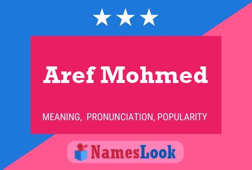 Aref Mohmed Name Poster