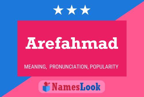 Arefahmad Name Poster