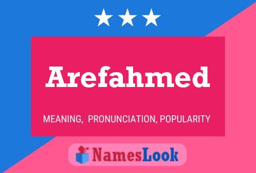 Arefahmed Name Poster