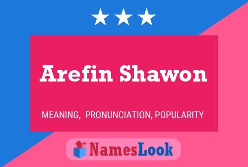 Arefin Shawon Name Poster